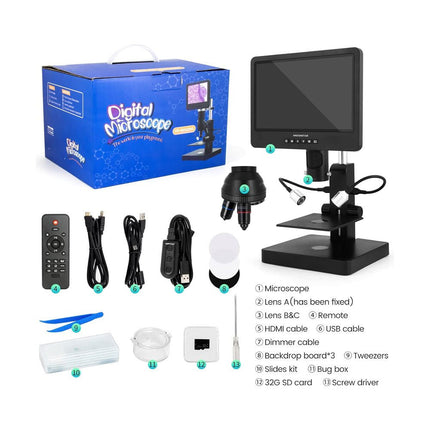 Andonstar AD249S - P 10.1" 3 - Lens HDMI Digital Coin Microscope - Elektor