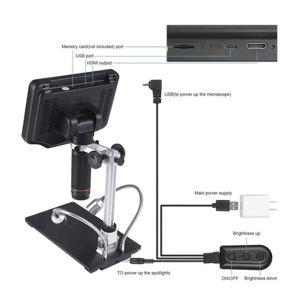 Andonstar AD407 7" HDMI Digital Microscope - Elektor