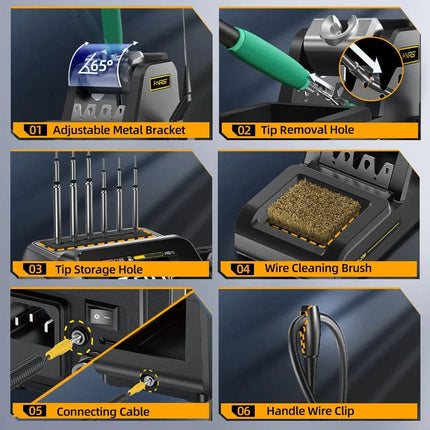 FNIRSI DWS - 200 Soldering Station (F245 Handle incl. 6 Soldering Tips) - Elektor