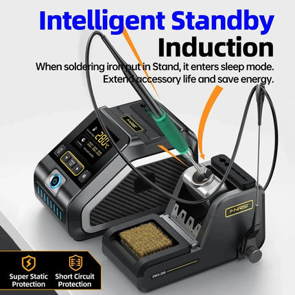 FNIRSI DWS - 200 Soldering Station (F245 Handle incl. 6 Soldering Tips) - Elektor