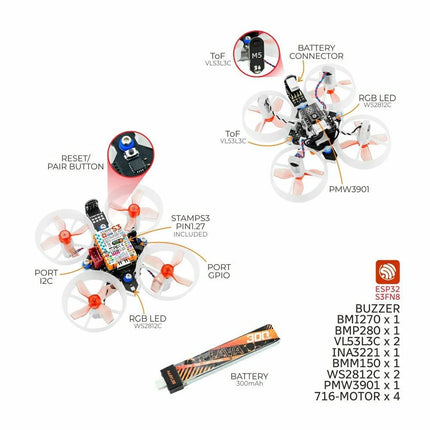 M5Stamp Fly Quadcopter (with M5StampS3) - Elektor