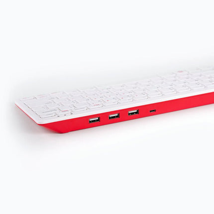 Official Raspberry Pi DE Keyboard (white/red) - Elektor