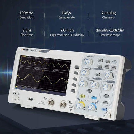 OWON SDS1102 2 - ch Oscilloscope (100 MHz) - Elektor