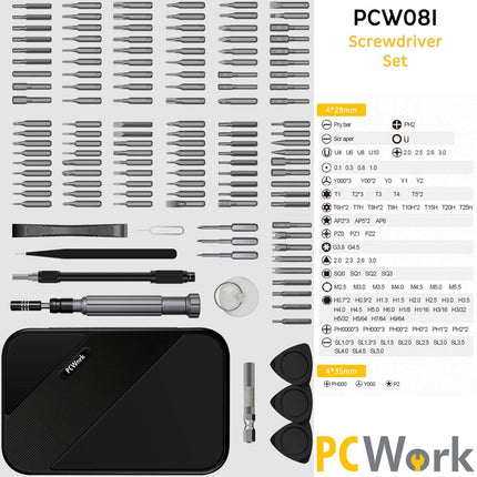 PCW08I Precision Screwdriver Set (130 pieces) - Elektor