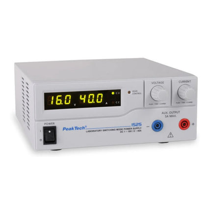 PeakTech 1525 DC Power Supply (16 V, 40 A) - Elektor