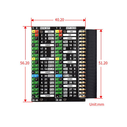 Waveshare Raspberry Pi 400 GPIO Header Adapter (2x 40 Pins) - Elektor