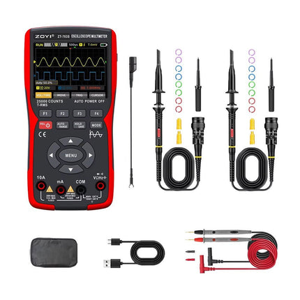 ZOYI ZT - 703S (3 - in - 1) 2 - ch Oscilloscope (50 MHz) + Multimeter + Signal Generator - Elektor